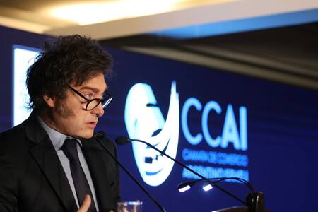 Javier Milei en el Encuentro Empresarial Argentina-Israel. Foto: Presidencia