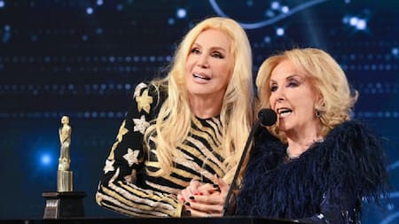 Susana Giménez y Mirtha Legrand. Foto: NA.