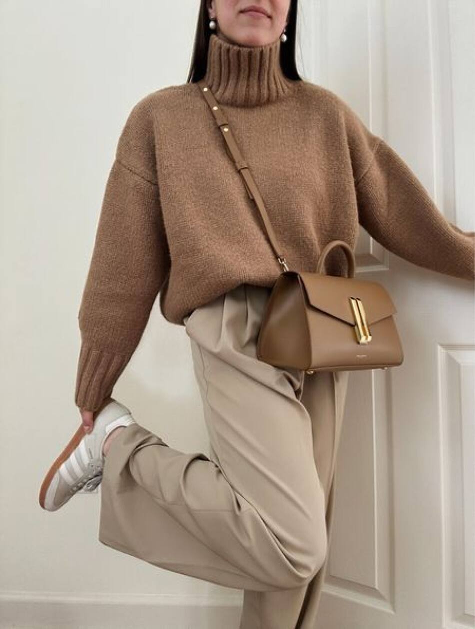 Mocha Mousse, moda, ropa. Fuente: Pinterest