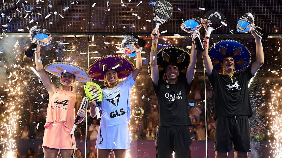 Los campeones del Premier Pádel de Acapulco, México.