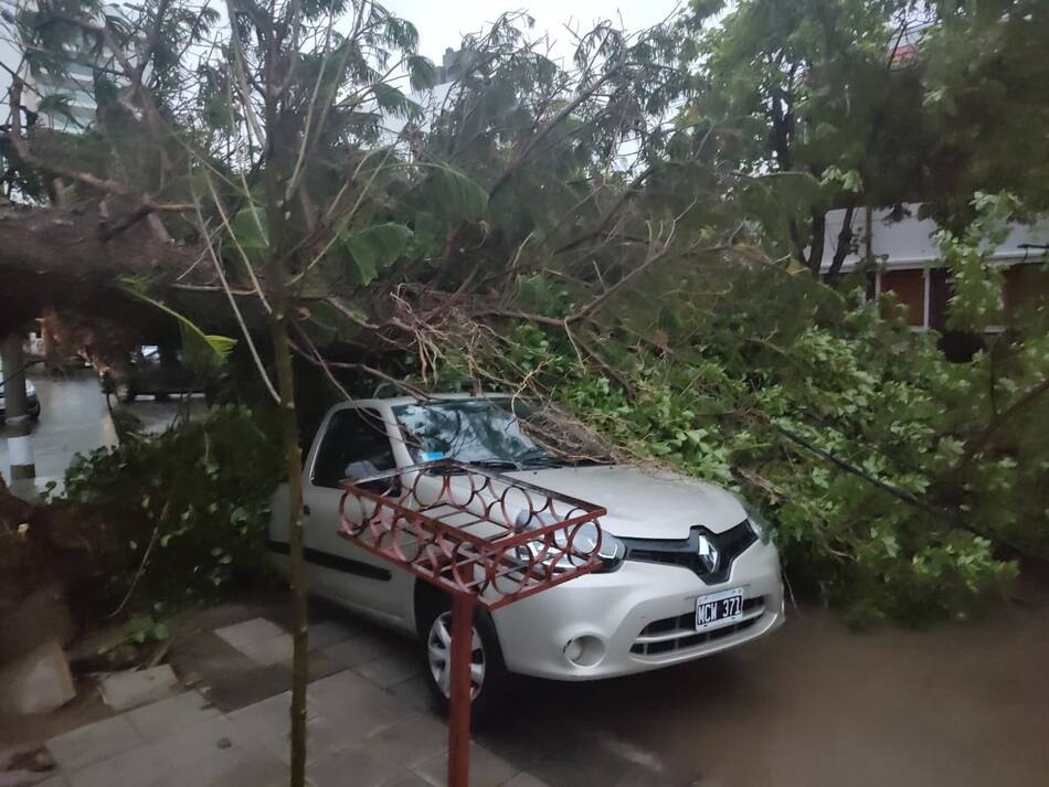 Temporal en Bahía Blanca. Foto: X