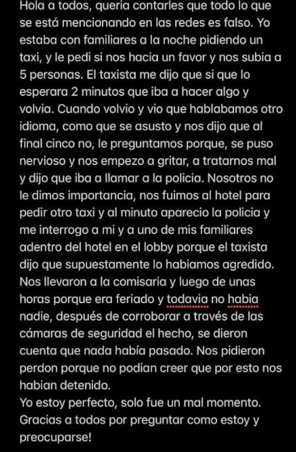 Descargo de Francisco Cerúndolo tras su incidente en París. Foto: Redes Sociales