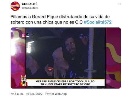 La imagen de Piqué junto a otra mujer que dio la vuelta al mundo. Foto: Socialité.