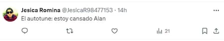 Meme sobre la canción de Alan Simone. Foto: X.