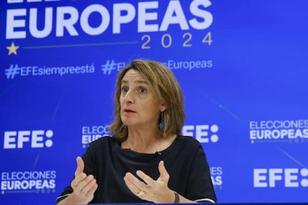 Teresa Ribera, candidata del Partido Socialista Obrero Español a las elecciones europeas. Foto: EFE.