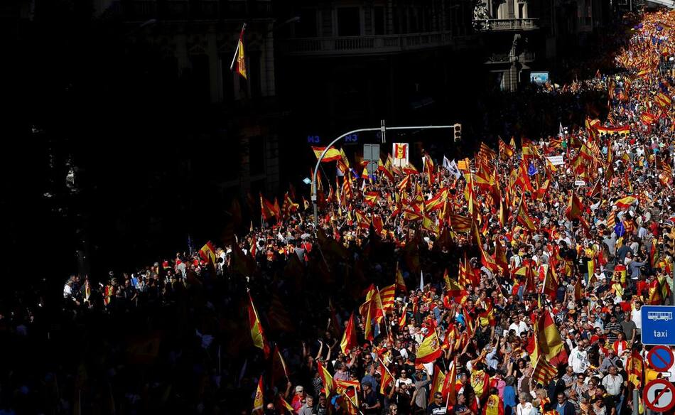 Marcha por unidad de España - Reuters