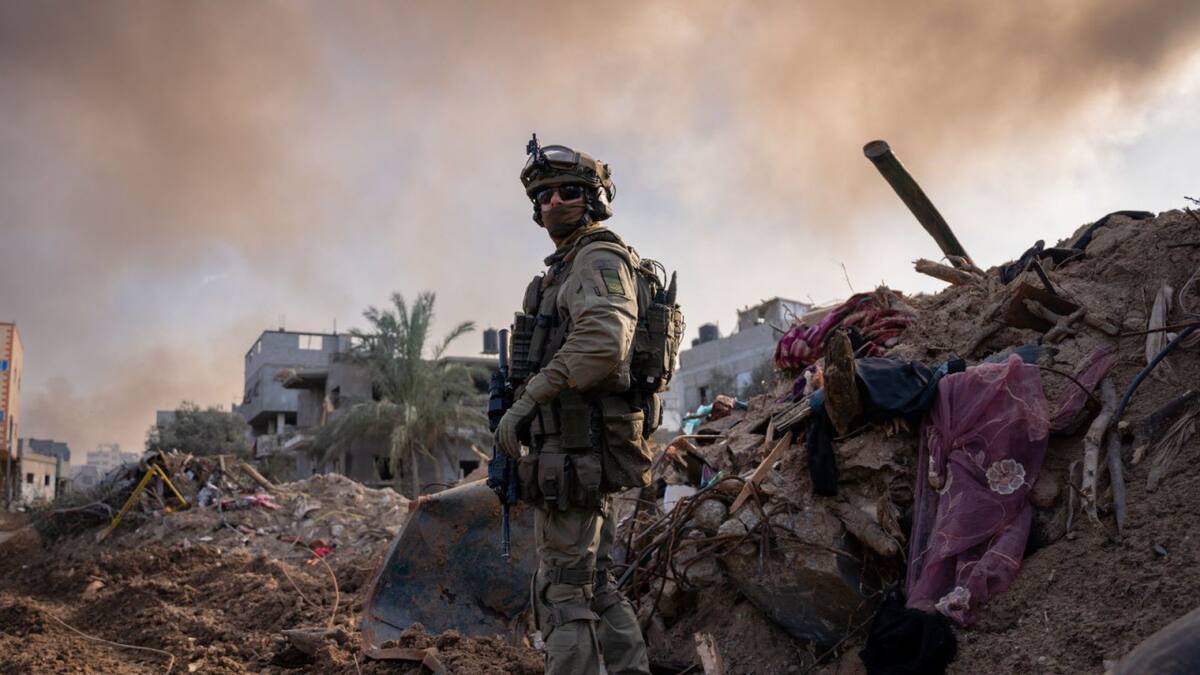 Soldados israelíes en la Franja de Gaza; guerra Israel-Hamás: Foto: X @idfonline