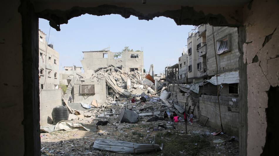 Destrucción en Rafah. Foto: Reuters
