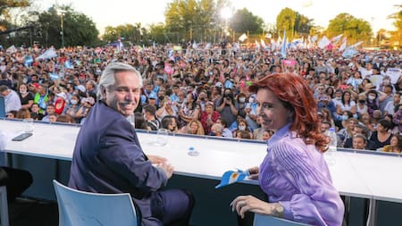 Alberto Fernández y Cristina Fernández de Kirchner en Merlo
