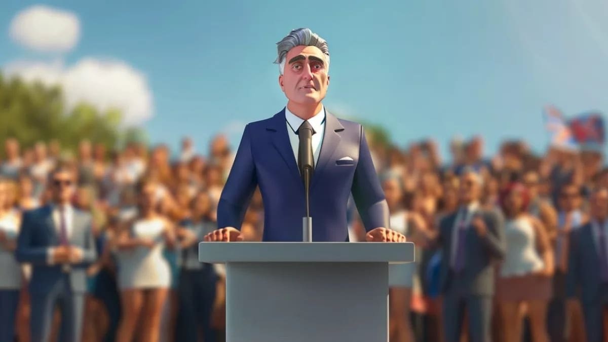 Steve, el candidato hecho con IA. Foto: X