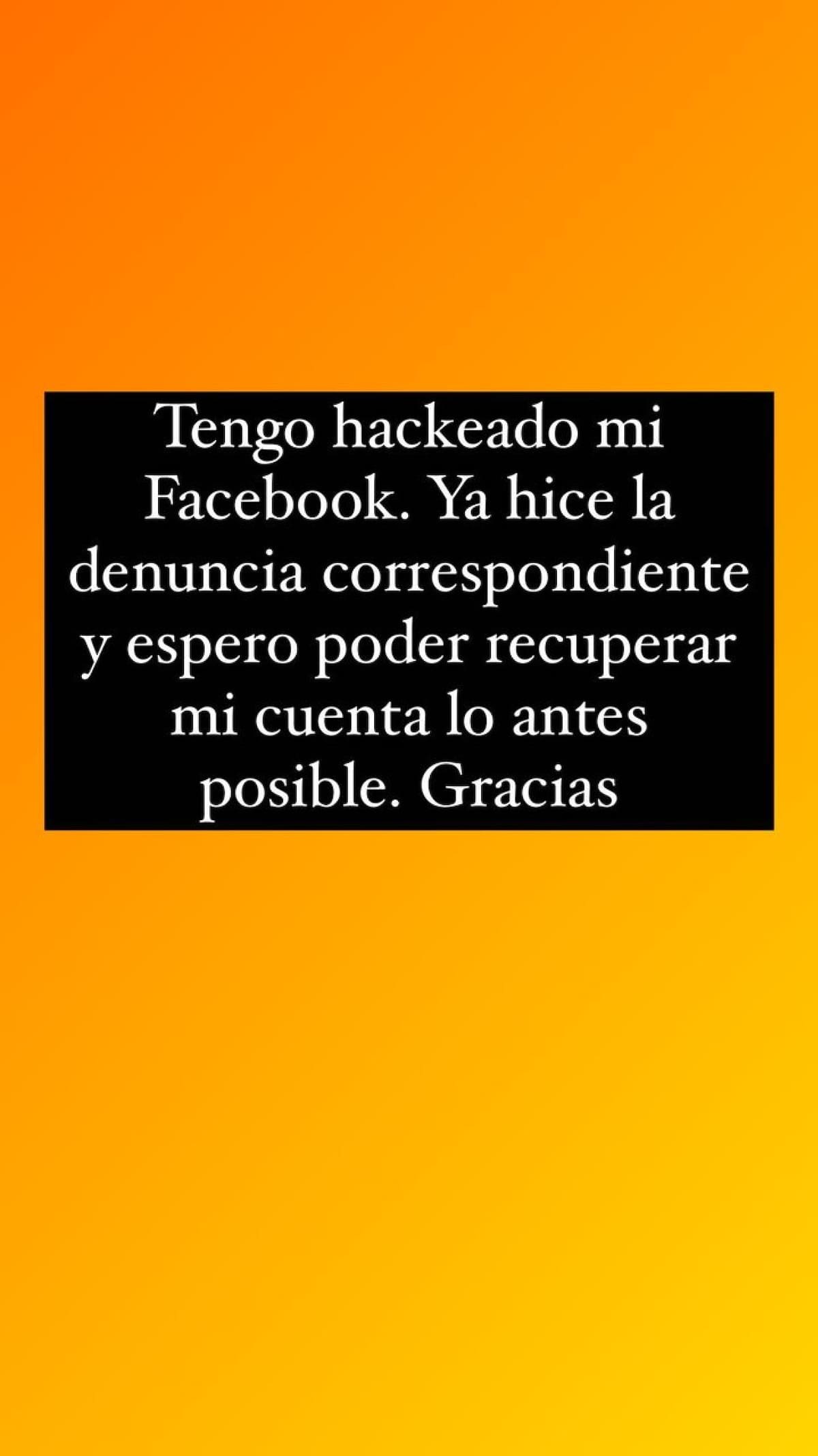 La denuncia de Tinelli sobre el hackeo a su cuenta de Facebook. Foto: Instagram @marcelotinelli.