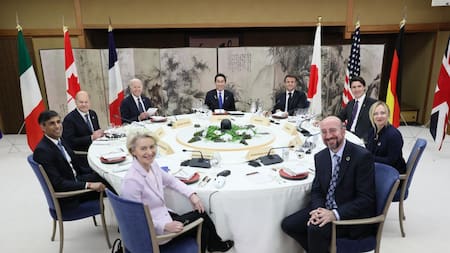 Encuentro de líderes del G7 en Hiroshima. Foto: EFE.