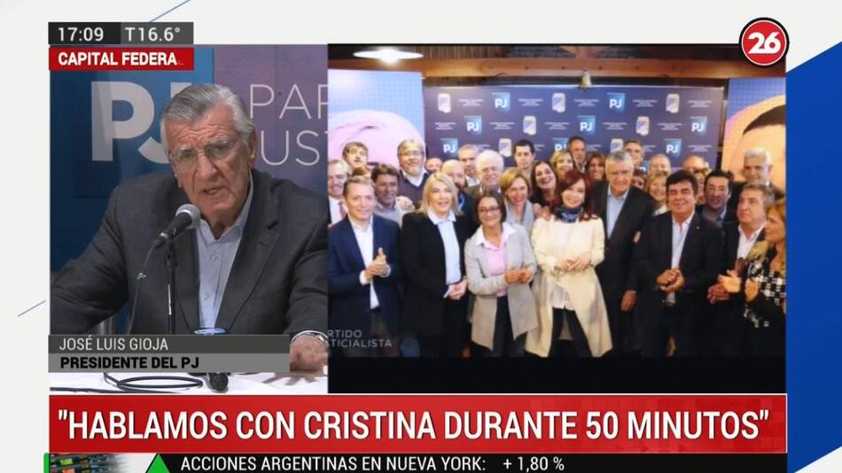 Cumbre del Partido Justicialista - Gioja - Cristina Kirchner - Política - Canal 26