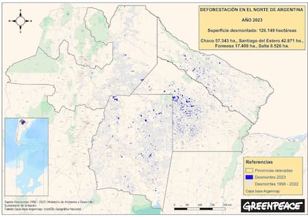 Deforestación en el norte de Argentina. Foto: Gentileza Greenpeace.