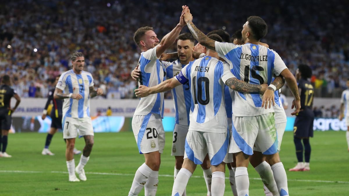 Argentina vs. Ecuador; Copa América 2024. Foto: EFE.