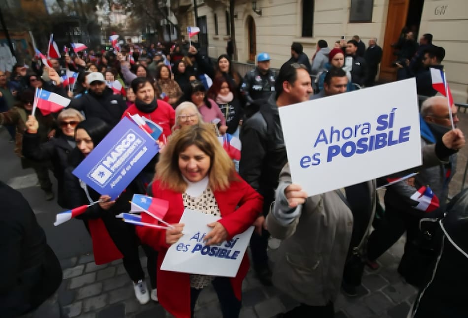 Acto de Marco Enríquez-Ominami en Chile