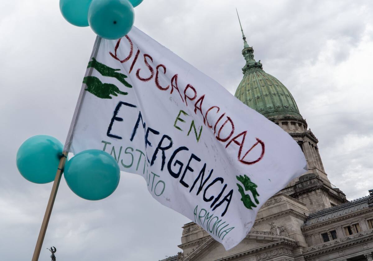 Marcha para pedir que se cumpla la Ley de Emergencia en Discapacidad
