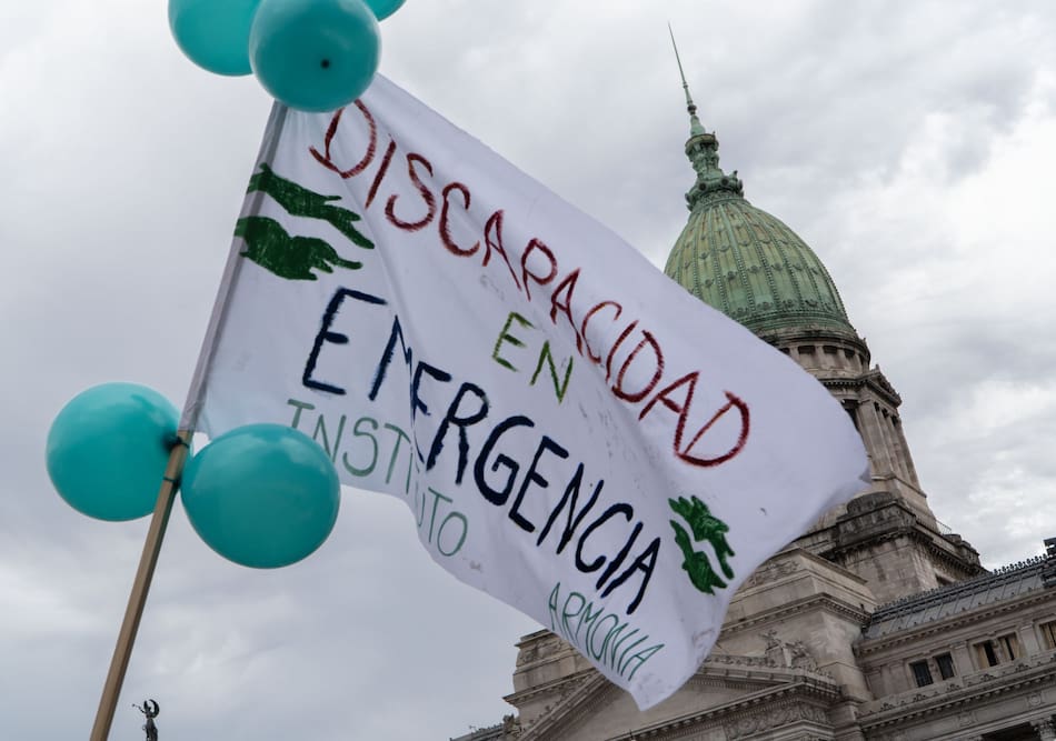 Marcha para pedir que se cumpla la Ley de Emergencia en Discapacidad