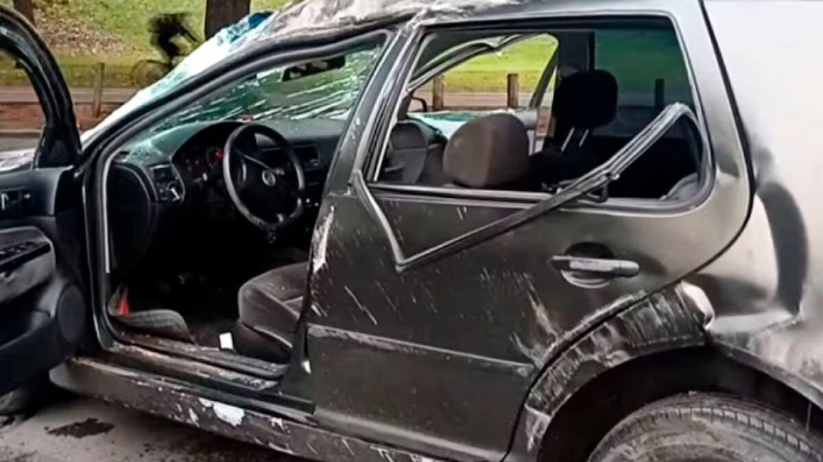 Accidente de tránsito en Palermo en el Viernes Santo.