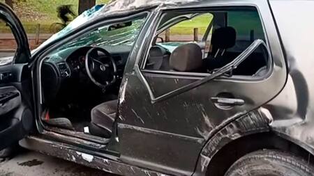 Accidente de tránsito en Palermo en el Viernes Santo.