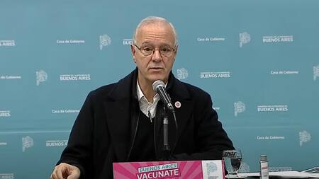 Daniel Gollán, ministro de Salud de la provincia de Buenos Aires, foto captura Youtube