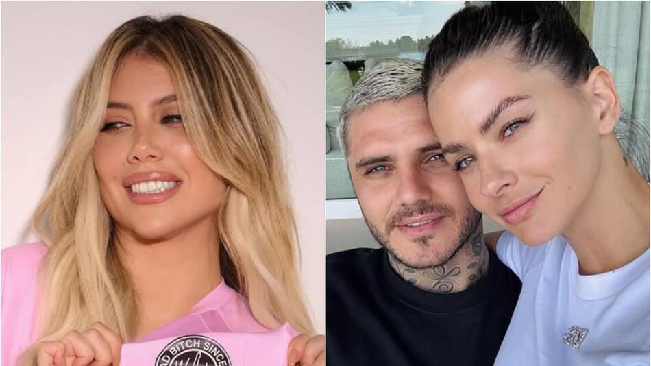 Wanda Nara, Mauro Icardi y la China Suárez. Fotos: Instagram @wanda_nara/@sangrejaponesa