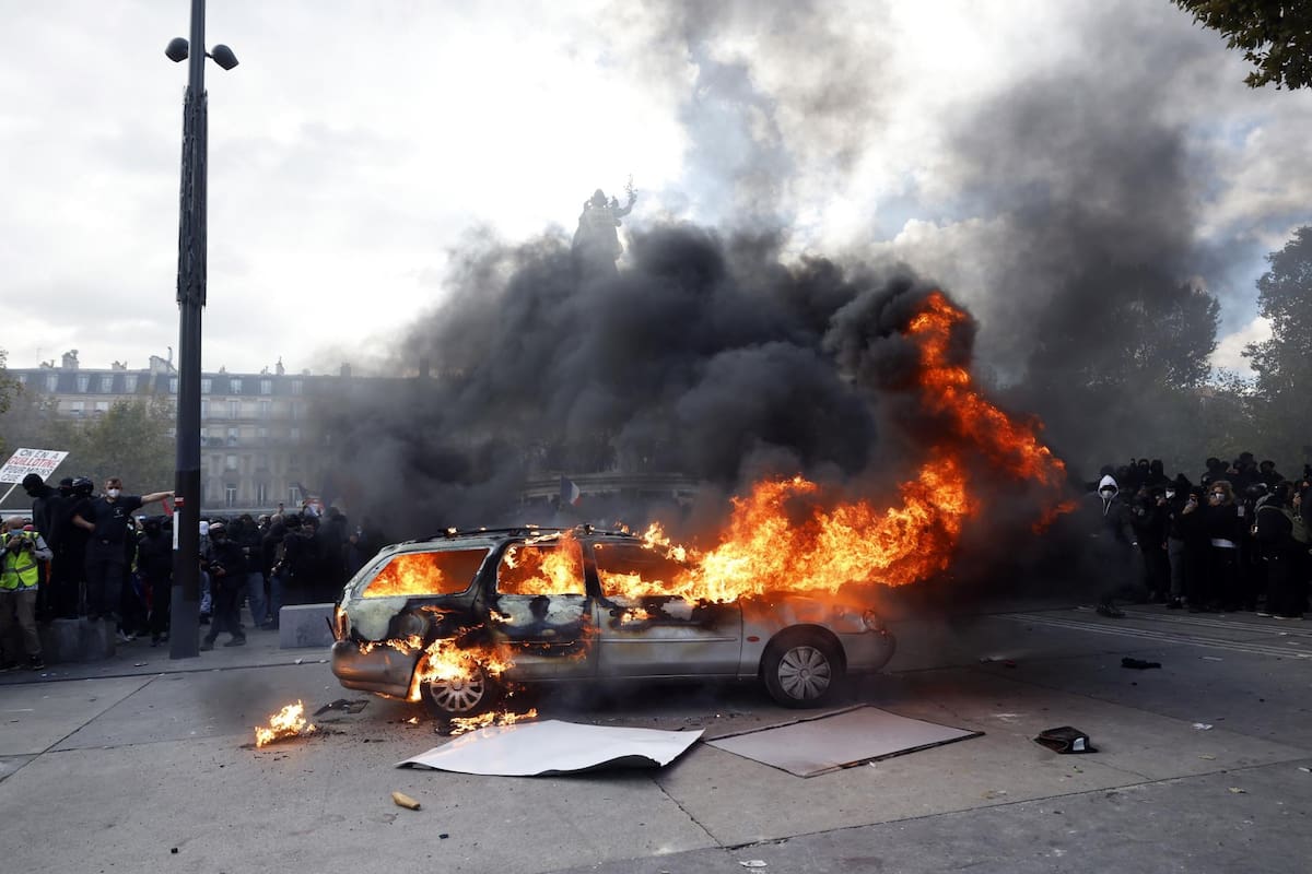 Incidentes en las calles de París.