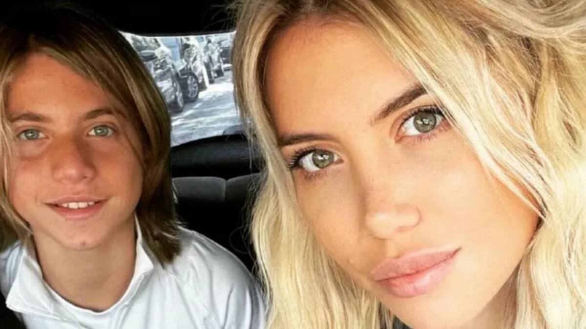 Wanda Nara con su hijo mayor, Valentino López. Foto: Instagram/wanda_nara