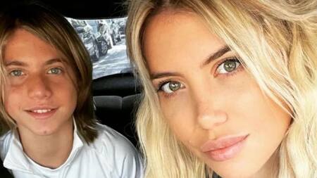 Wanda Nara con su hijo mayor, Valentino López. Foto: Instagram/wanda_nara