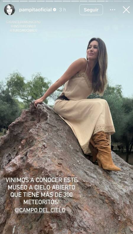 Pampita luciendo un vestido lencero. Foto: Instagram.