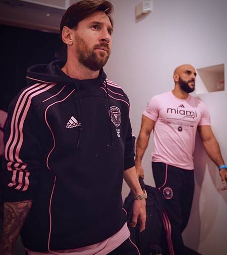 Yassine Cheuko, guardaespaldas de Lionel Messi. Foto: X/@YassineCheuko.