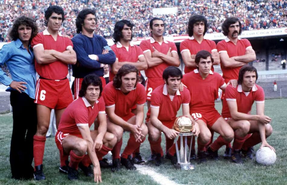 El equipo de Independiente que se consagró ante Juventus en 1973. Foto: Archivo.