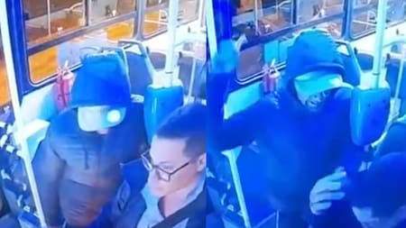 Así agredieron al chofer de la línea 126. Foto: captura video NA.