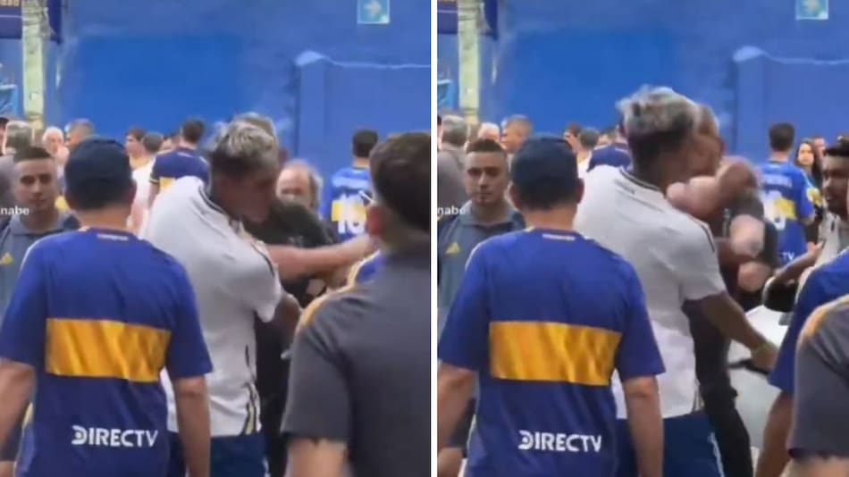 La agresión que sufrió el streamer Joaco López en La Bombonera. Foto: TikTok @rafaelagustinabe.