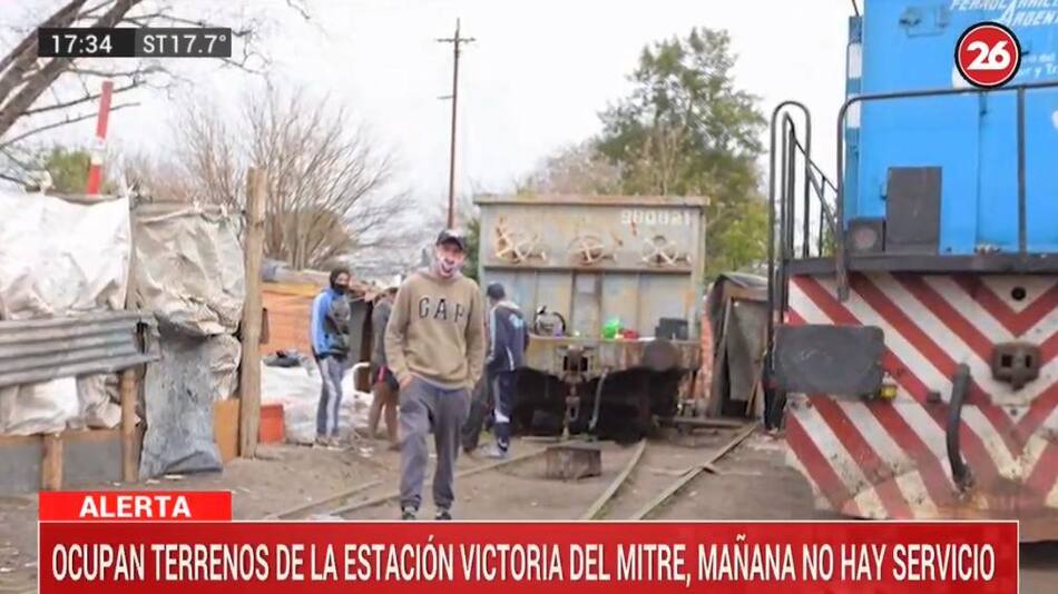 Paro en el Mitre por hechos de inseguridad y toma de tierras