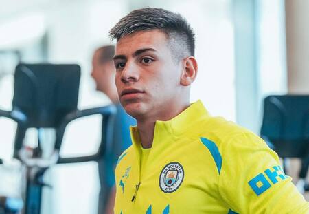 Claudio Echeverri en Manchester City. Foto: Instagram @claudioecheverri_