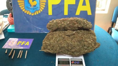 Marihuana hallada en un colegio de La Plata. Foto: NA.