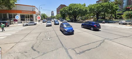 El cruce de Avenida Márquez y Centenario, en San Isidro.
