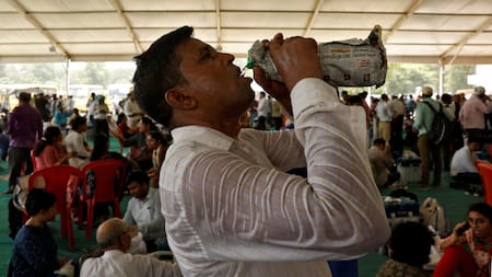 Ola de calor en India. Foto: Reuters.