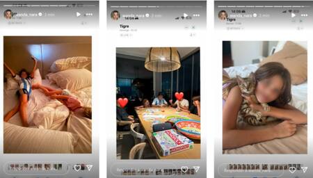 Historias de Instagram de Wanda Nara con errores en su publicación. Foto: @wanda_nara.