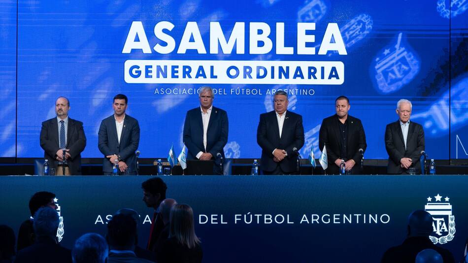 Asamblea de AFA para la reelección de Claudio Chiqui Tapia. Foto: @agdws.