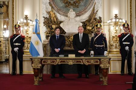 Gerardo Werthein y Javier Milei. Foto: Presidencia.
