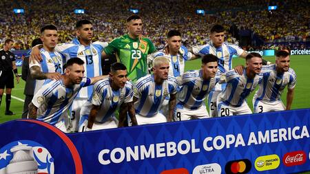 La formación de Argentina vs. Colombia; Copa América 2024. Foto: Reuters.