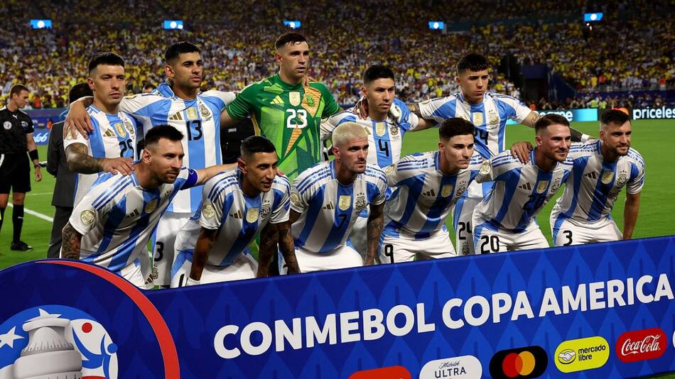 La formación de Argentina vs. Colombia; Copa América 2024. Foto: Reuters.