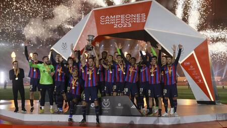 Barcelona campeón de la Supercopa de España 2023. Foto: EFE.
