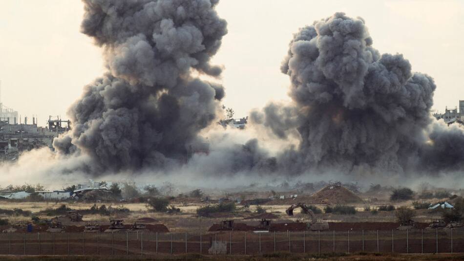 Ataques israelíes en Gaza. Foto: Reuters/Amir Cohen.