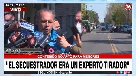 Sergio Berni tras toma de rehenes