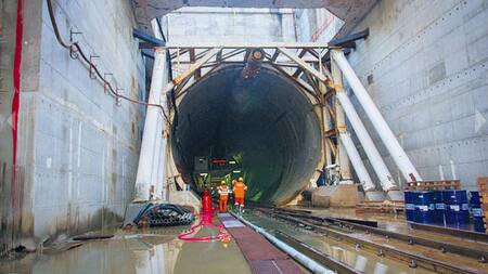 Soterramiento del tren Sarmiento (Foto: Cedoc - Perfil)