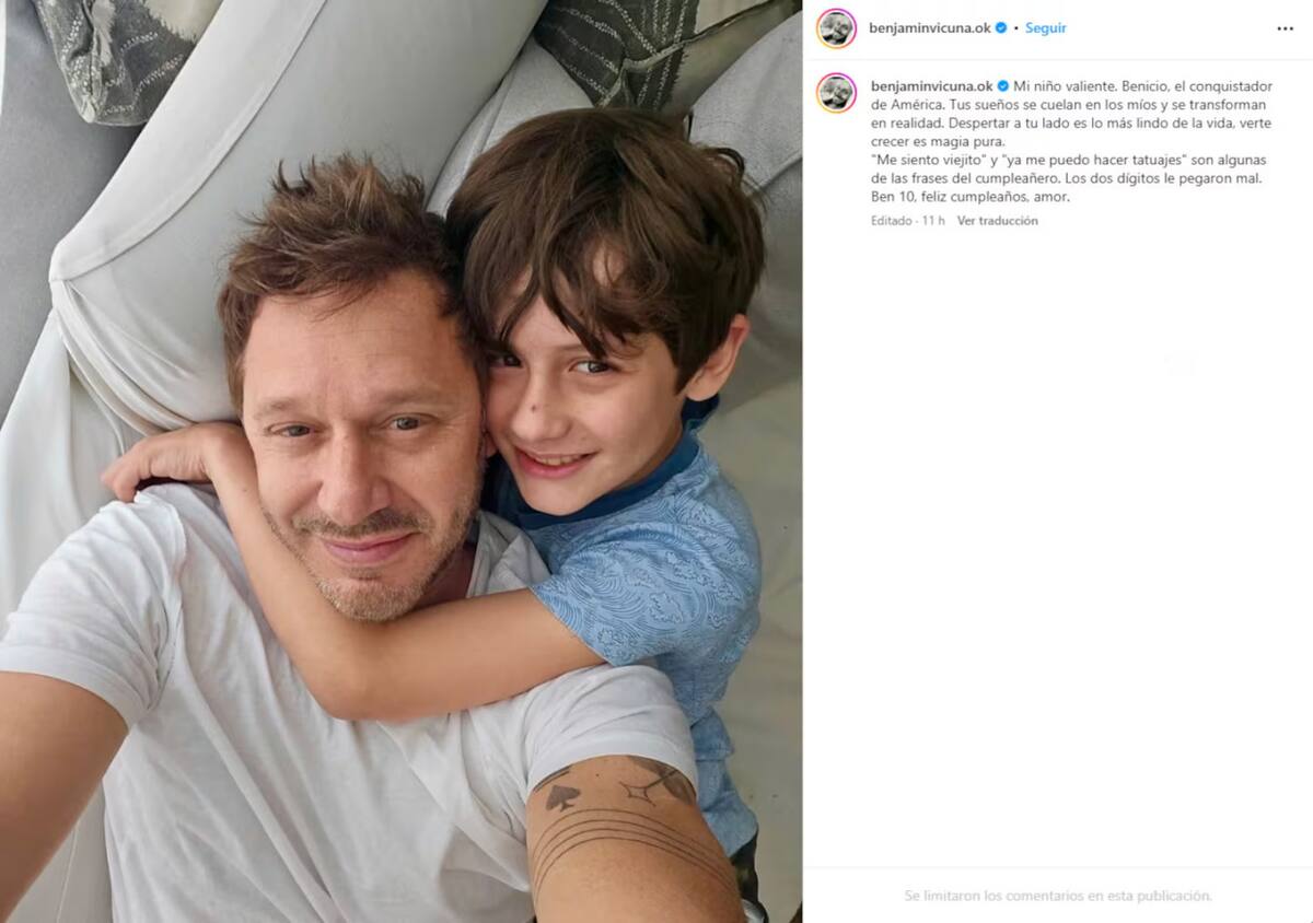 El posteo de Benjamín Vicuña. Foto: Instagram.