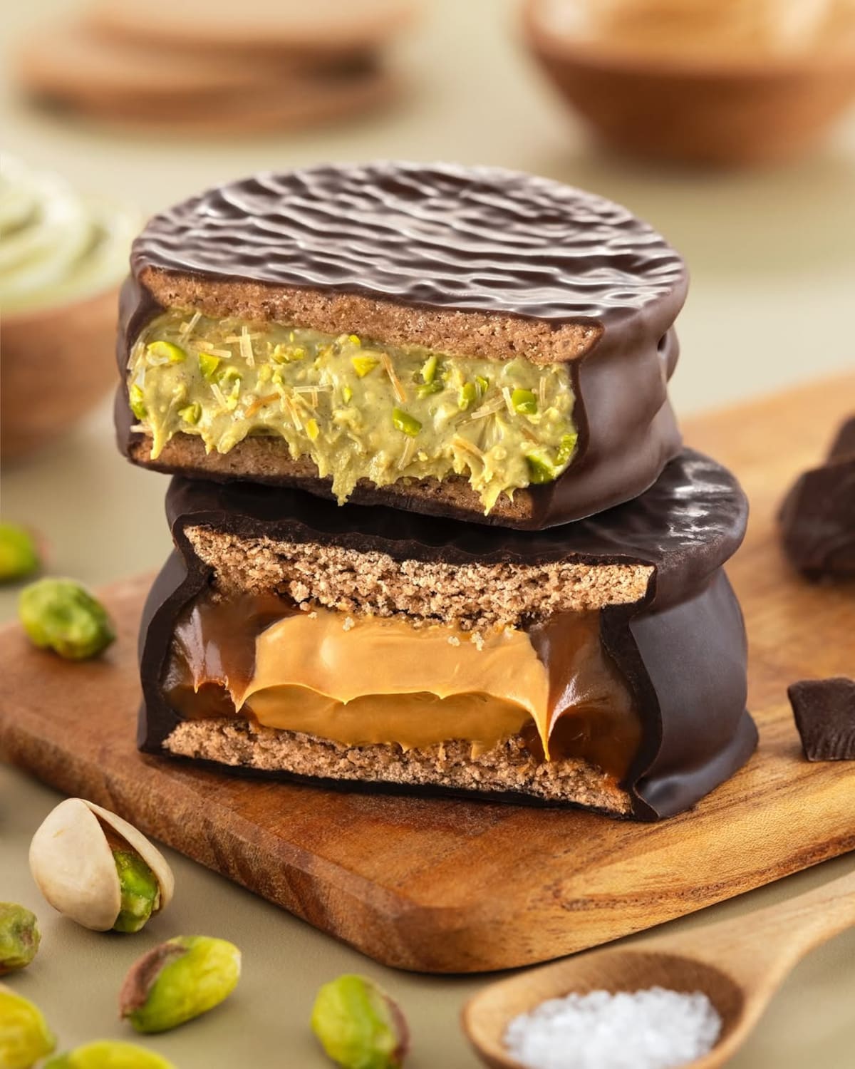 Alfajor de chocolate Dubai de Havanna.